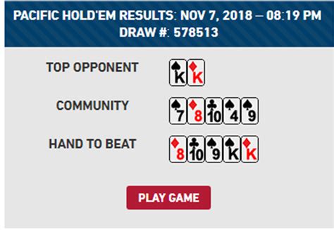 pacific holdem poker results